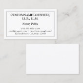 Carte de visite traditionnel de notaire (Devant / Derrière)