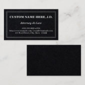 Carte de visite traditionnel du procureur (Devant / Derrière)