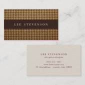 Carte de visite traditionnel Houndstooth (Devant / Derrière)