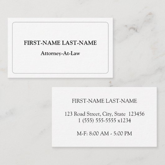 Carte de visite traditionnelle, ancienne (Devant / Derrière)