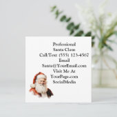 Carte de visite traditionnelle de Noël avec le Pèr (Debout devant)