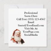 Carte de visite traditionnelle de Noël avec le Pèr (Devant)