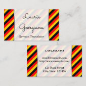 Carte de visite traducteur allemand (Devant / Derrière)