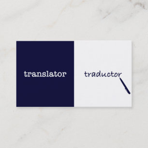 Carte De Visite Traducteur anglais - espagnol Masculin