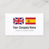 Carte De Visite Traducteur d'anglais-espagnol de services de (Devant)