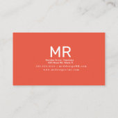 Carte De Visite Traducteur de discours Professeur de langue biling (Dos)