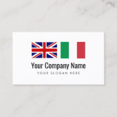 Carte De Visite Traducteur de services de traduction anglais itali (Devant)