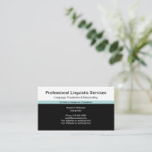 Carte De Visite Traducteur de services linguistiques professionnel (Debout devant)