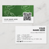 Carte De Visite Traducteur espagnol anglais QR Code (Devant / Derrière)