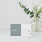 Carte De Visite Traducteur personnalisable (Debout devant)