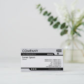 Carte De Visite Train à balles - Gris clair Crinké Texture en papi (Debout devant)