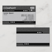 Carte De Visite Train à balles - Gris foncé Texture gravée (Devant / Derrière)