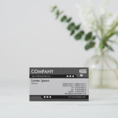 Carte De Visite Train à balles - Gris foncé Texture gravée (Debout devant)