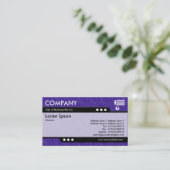 Carte De Visite Train à balles - Indigo Denim Texture (Debout devant)