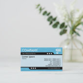 Carte De Visite Train à balles - Lumineuse bleu Crinked Papier Tex (Debout devant)