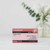 Carte De Visite Train à balles - Texture en papier rouge crissé (Debout devant)