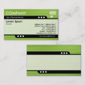 Carte De Visite Train à balles - Texture verte brossée (Devant / Derrière)