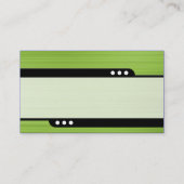 Carte De Visite Train à balles - Texture verte brossée (Dos)