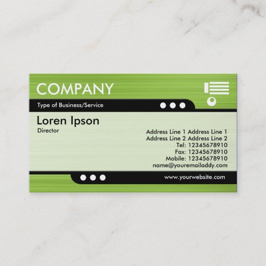 Carte De Visite Train à balles - Texture verte brossée (Devant)