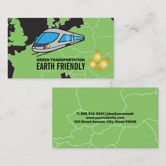 Carte De Visite Train à grande vitesse (Devant / Derrière)