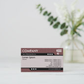 Carte De Visite Train à puce - Texture Brown en relief (Debout devant)