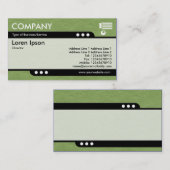 Carte De Visite Train à puce - Texture de papier écaillé vert (Devant / Derrière)