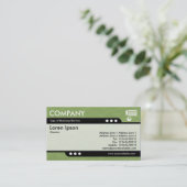 Carte De Visite Train à puce - Texture de papier écaillé vert (Debout devant)