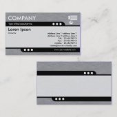 Carte De Visite Train à puce - Texture en papier crissé gris moyen (Devant / Derrière)