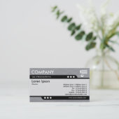 Carte De Visite Train à puce - Texture en papier crissé gris moyen (Debout devant)