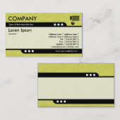 Carte De Visite Train à puce - Texture en papier crissé jaune (Devant / Derrière)