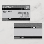 Carte De Visite Train à puce - Texture gravée gris moyen (Devant / Derrière)