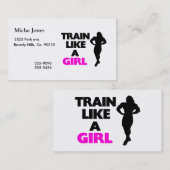 Carte De Visite Train comme une fille (Devant / Derrière)