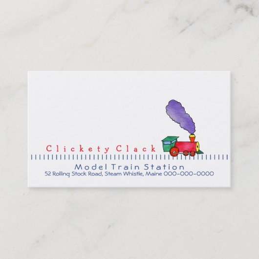 Carte De Visite Train de Choo Choo (Devant)