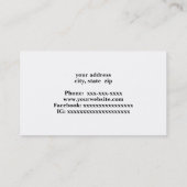 Carte De Visite train diesel (Dos)