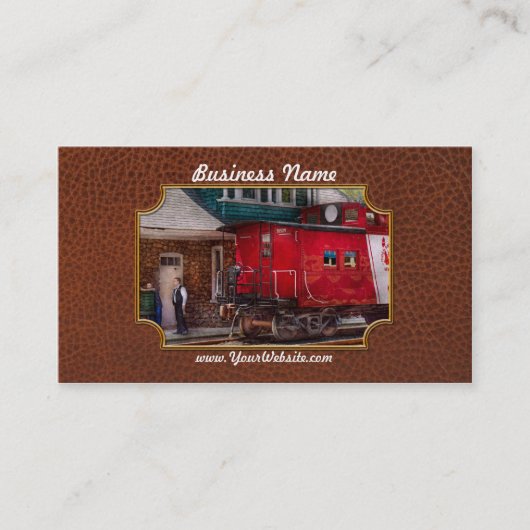 Carte De Visite Train - Fourgon de queue - Fin de ligne (Devant)