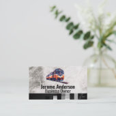 Carte De Visite Train sur rail (Debout devant)