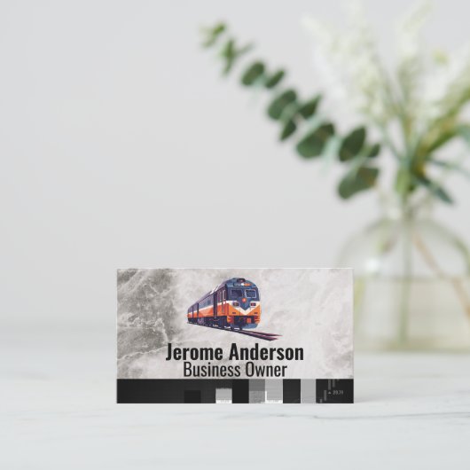 Carte De Visite Train sur rail (Debout devant)