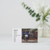 Carte De Visite Train - vapeur - le travail de conducteurs (Debout devant)