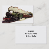 Carte De Visite Train Vintage (Devant / Derrière)