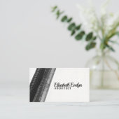 Carte De Visite Traînées monochromes sur blanc (Debout devant)