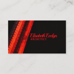 Carte De Visite Traînées rouges vibrantes sur toile sombre