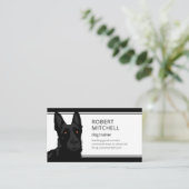 Carte De Visite Trainer de chien Berger noir allemand Code QR (Debout devant)