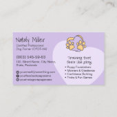 Carte De Visite Trainer de chien mignon Whimsical (Dos)