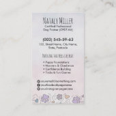 Carte De Visite Trainer de chien mignon Whimsical (Dos)