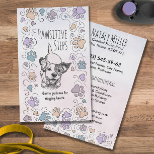 Carte De Visite Trainer de chien mignon Whimsical