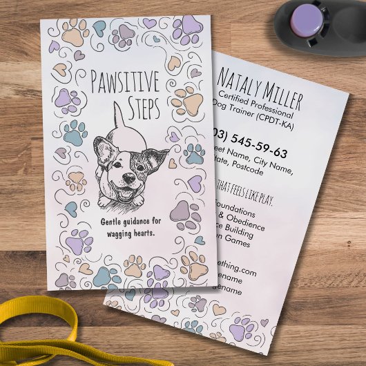 Carte De Visite Trainer de chien mignon Whimsical