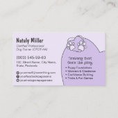 Carte De Visite Trainer de chien mignon Whimsical (Dos)
