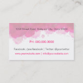 Carte De Visite Trainer personnel (Dos)