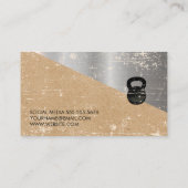 Carte De Visite Trainer personnel Kettle Bell Metallic Grunge (Dos)