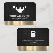 Carte De Visite Trainer personnel Métallic Gold Trim (Devant / Derrière)